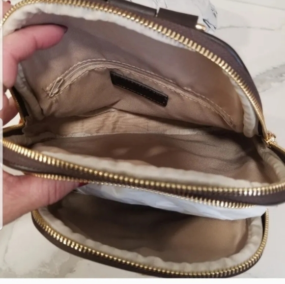 NWT! Valentina Italian Pebbled Leather Orange Backpack Sling/Shoulder Bag - Picture 13 of 14